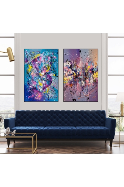 DYPTYK 120x180 cm NOWOCZESNY DWUCZĘŚCIOWY OBRAZ